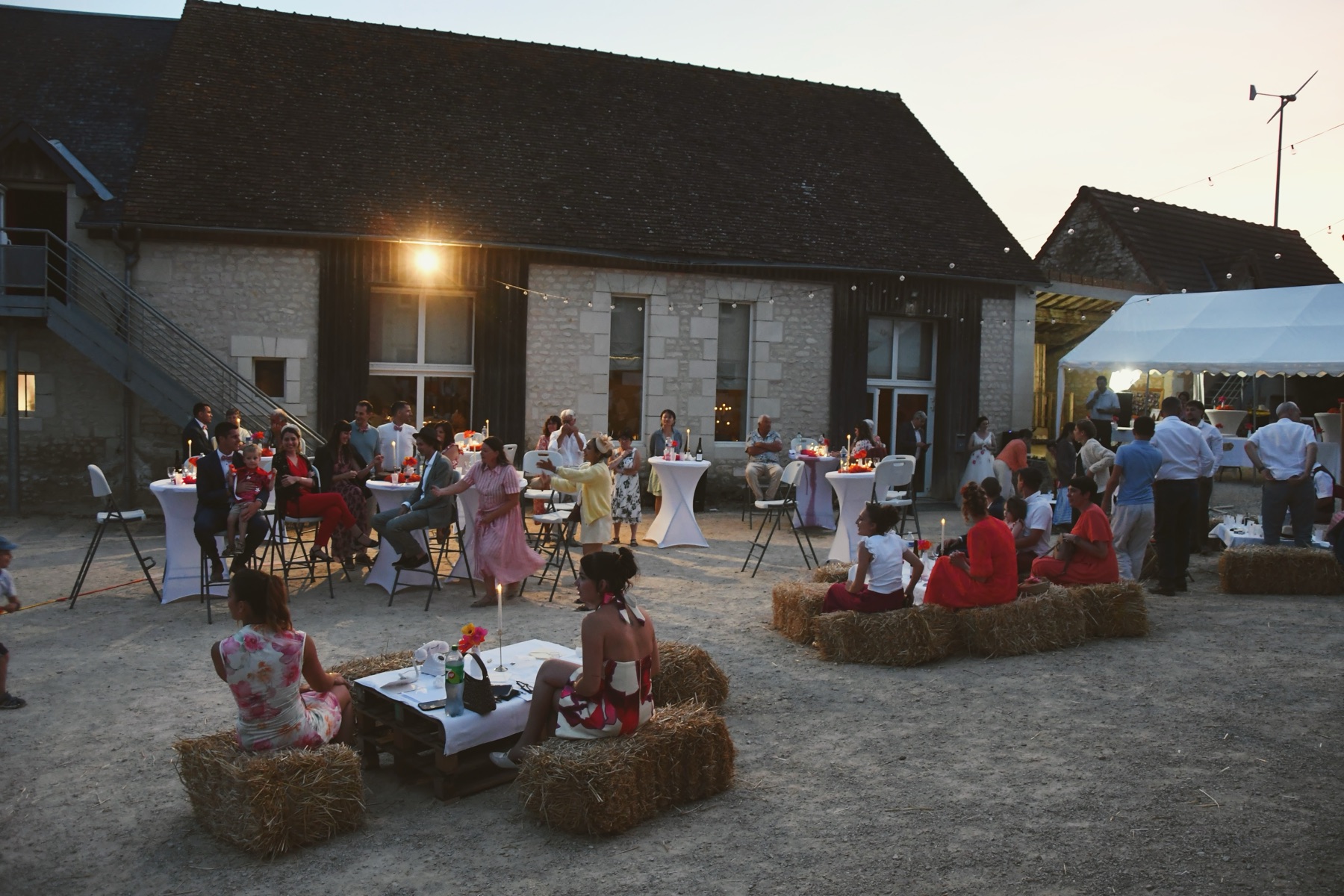 Réception de mariage en fin de journée